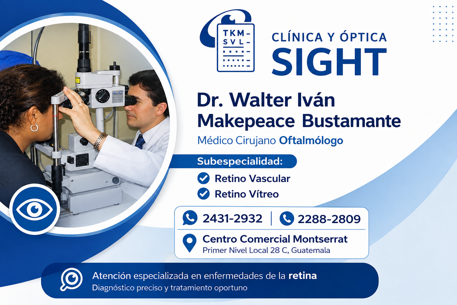 Dr. Walter Ivan Makepeace Bustamante - Oftalmología Oftalmólogos en Guatemala Guia Medica