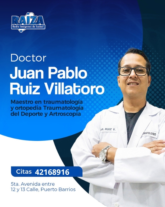 Dr Juan Pablo Ruiz Villatoro - Traumatología y Ortopedía Traumatólogos en Guatemala Guia Medica