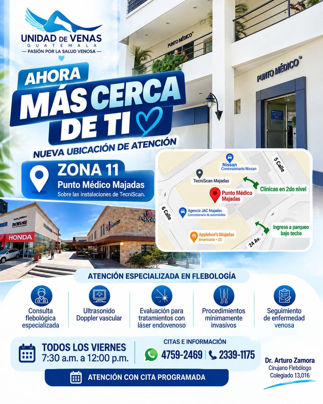 Nueva sede de Unidad de Venas Guatemala en Punto Médico Majadas 11, Zona 11